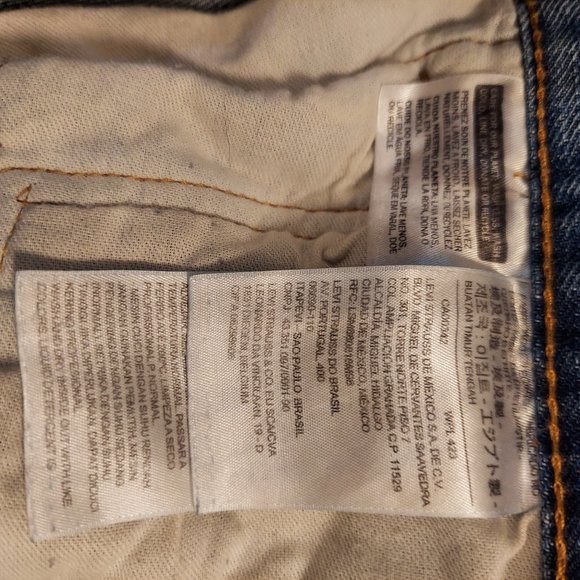 Levi's Men 34x27 501 Button Fly Jeans Straight Leg - Picture 5 of 11